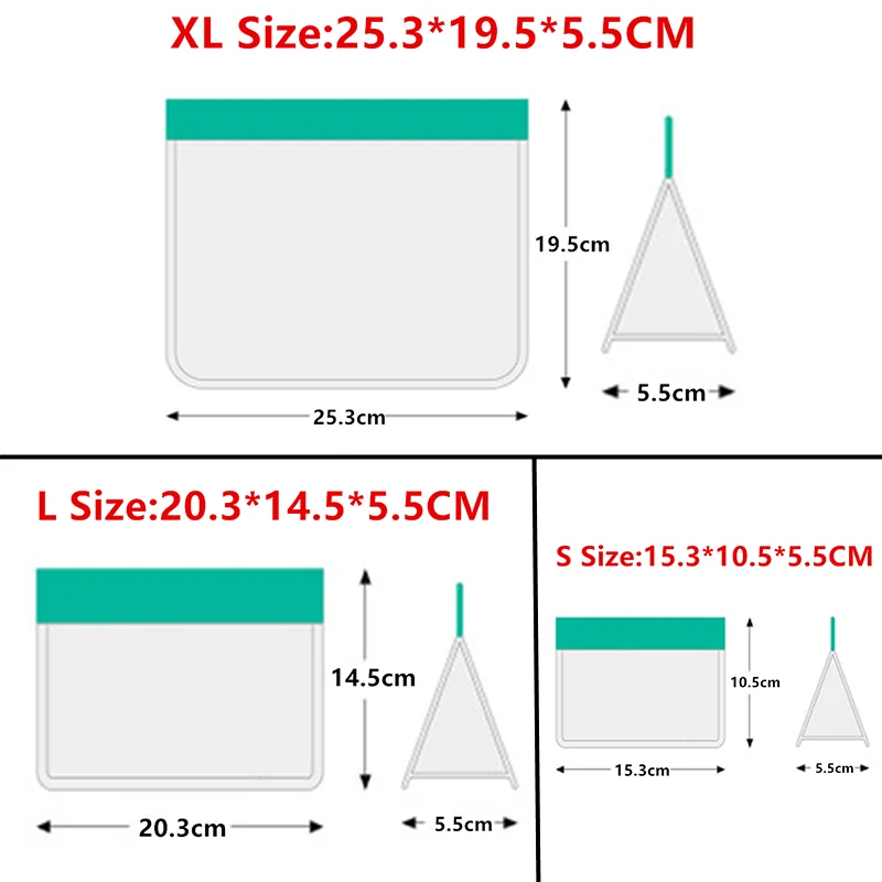 Reusable Silicone Food Bag Freezer Stand Up Food Storage Bag PEVA Bag Leakproof Containers Kitchen Fresh Bag Wrap Ziplock Bag - Image 2