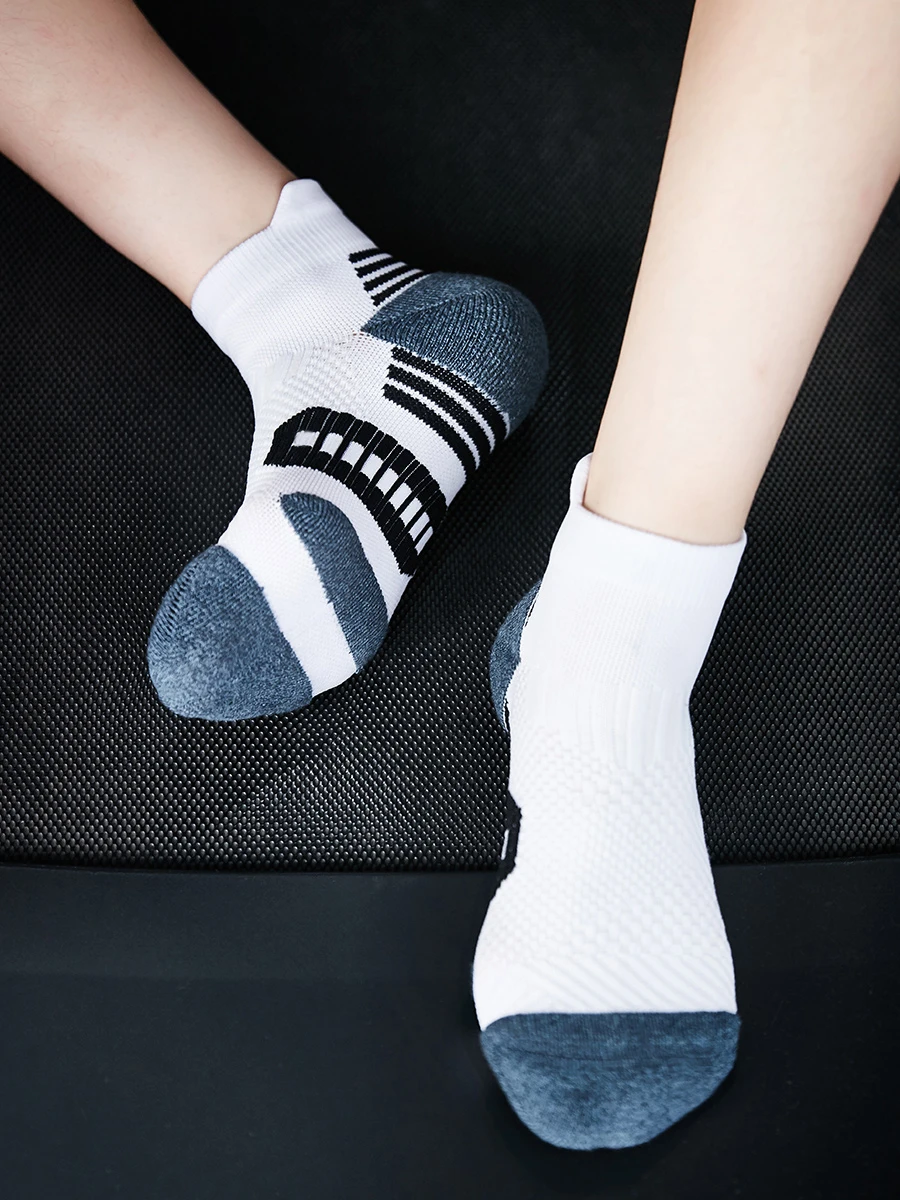3Pair Professional Fitness Sports Socks Towel Bottom Non-Slip Running Socks Men Women Short Quick-Drying Basketball Training Sox - Image 3