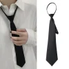 Unisex Ties Retro Silky Narrow Neck Tie Slim Smooth Women’s Bow Tie Korean Style Simple Elegant All-match Trendy Students Tie