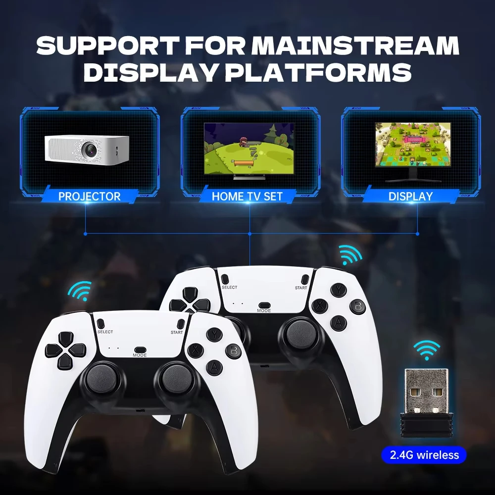 M15 4K Game Stick Mini Retro Video Game Console 2.4G Wireless Gamepad Controller Handheld Game Console 128G 30000 Games HDMI - Image 6