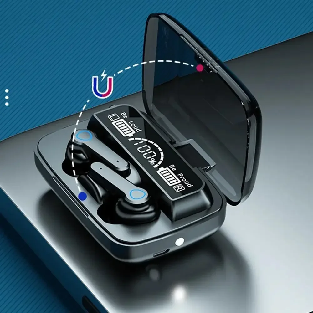 Original M19 Bluetooth Headset Wireless In-Ear Sports Intelligente Touch Led Displaymirror Warehouse Charging Treasure Earphone - Image 5