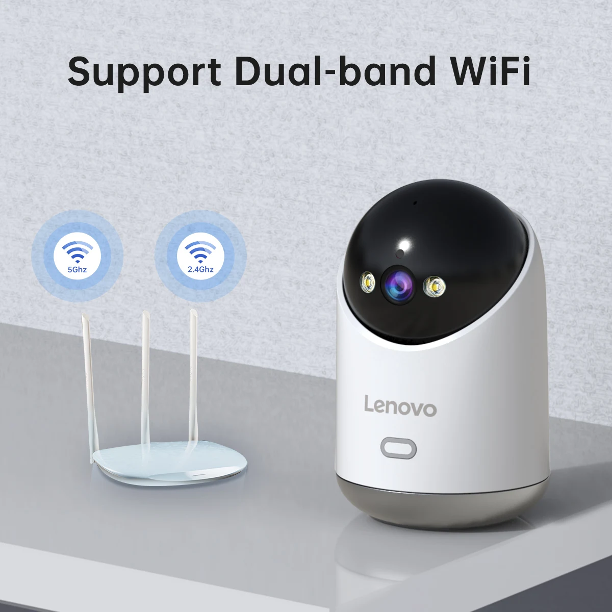 Lenovo 5MP WiFi Camera Smart Home Indoor IP Camera Full Color Night Auto Tracking Security CCTV Surveillance Baby Monitor - Image 2