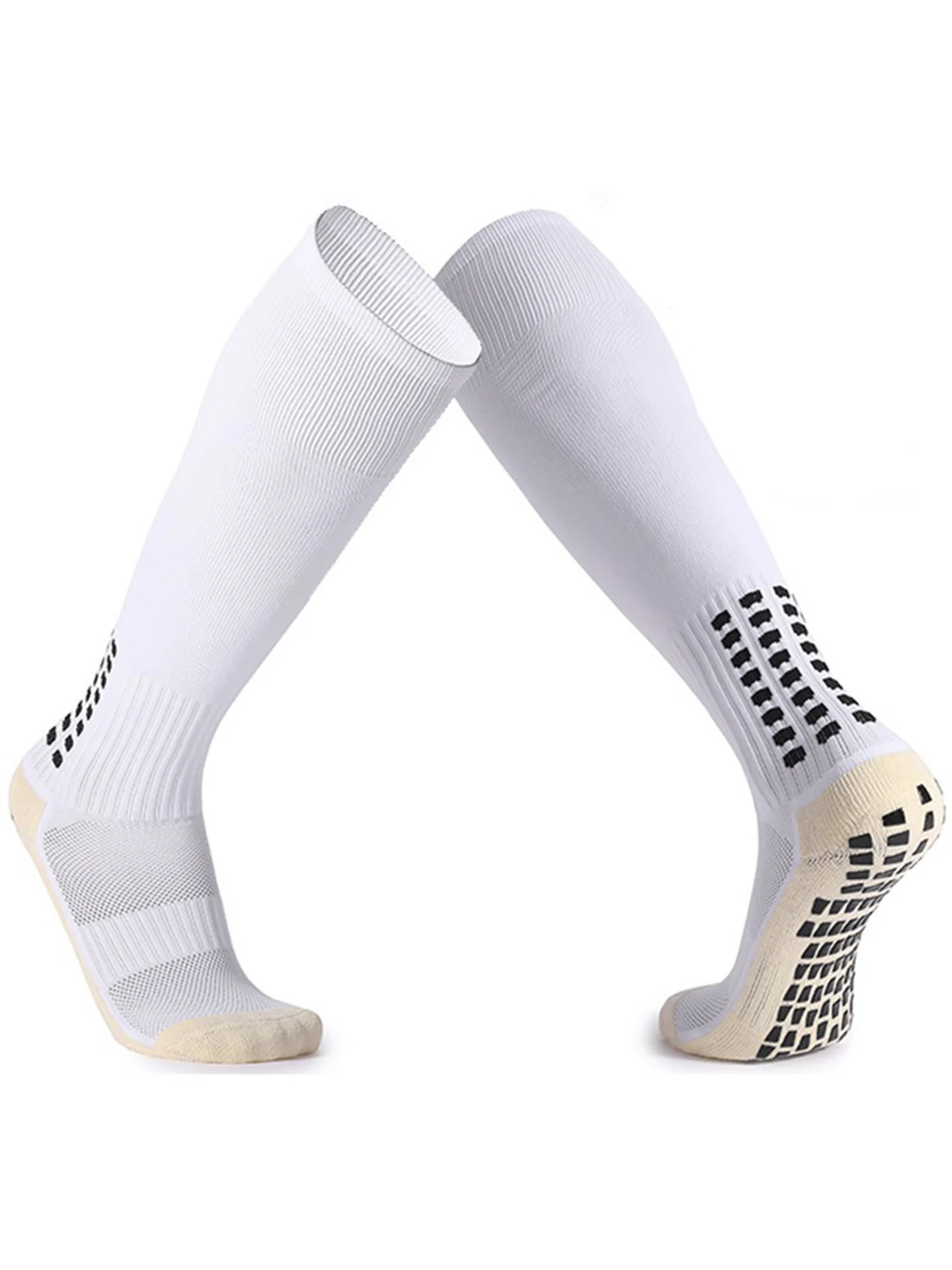 Anti Slip Soccer Knee Socks,Non Slip Football/Basketball/Hockey Sports Grip Socks 1/2Pairs - Image 2