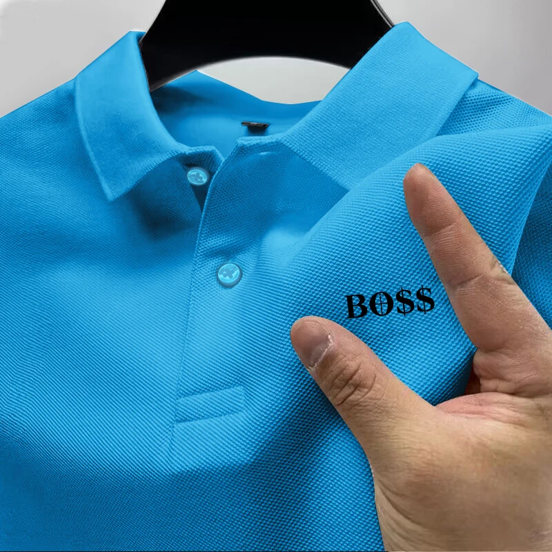 2025Men's Short Sleeve Polo Shirt, Quick Dry, Breathable, Casual, Stylish, Business, Sports, Summer, High, New - Image 2