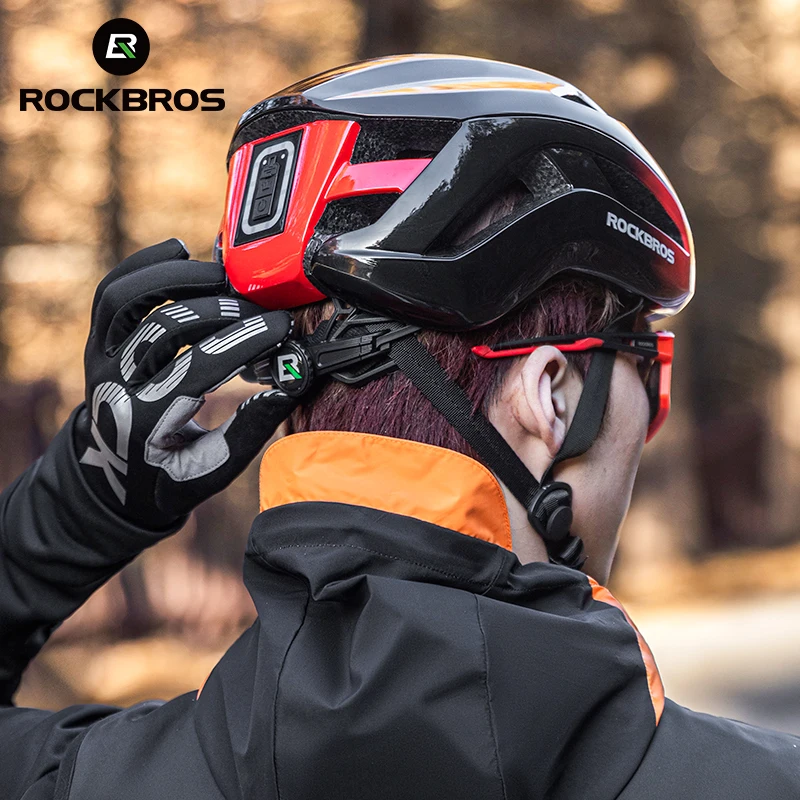 ROCKBROS Bicycle Light Helmet Type-C Charging Cycling Helmet Rechargeable Adjustable MTB Safely Mountain Road Scooter Helmet - Image 5