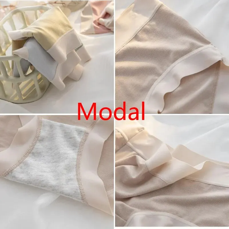 4Pcs/Set Women's Panties Modal Underwear Female Comfortable Seamless Sexy Lingerie Intimates Underpants Briefs Girls Solid M-XL - Image 5