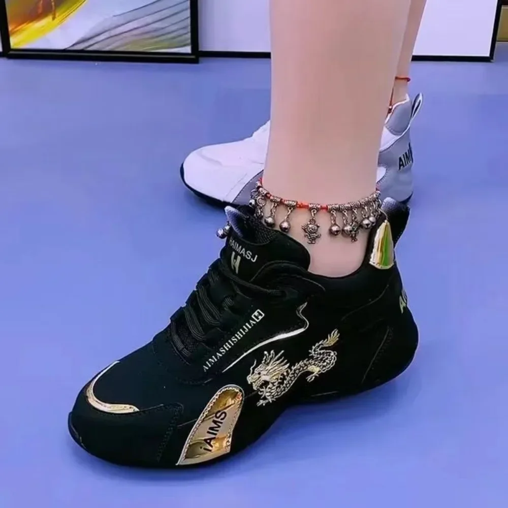 Women Designer Sneakers 2024 Summer Leather Waterproof Casual Sports Shoes Women Lightweight Breathable Non-slip Platform Shoes - Image 6