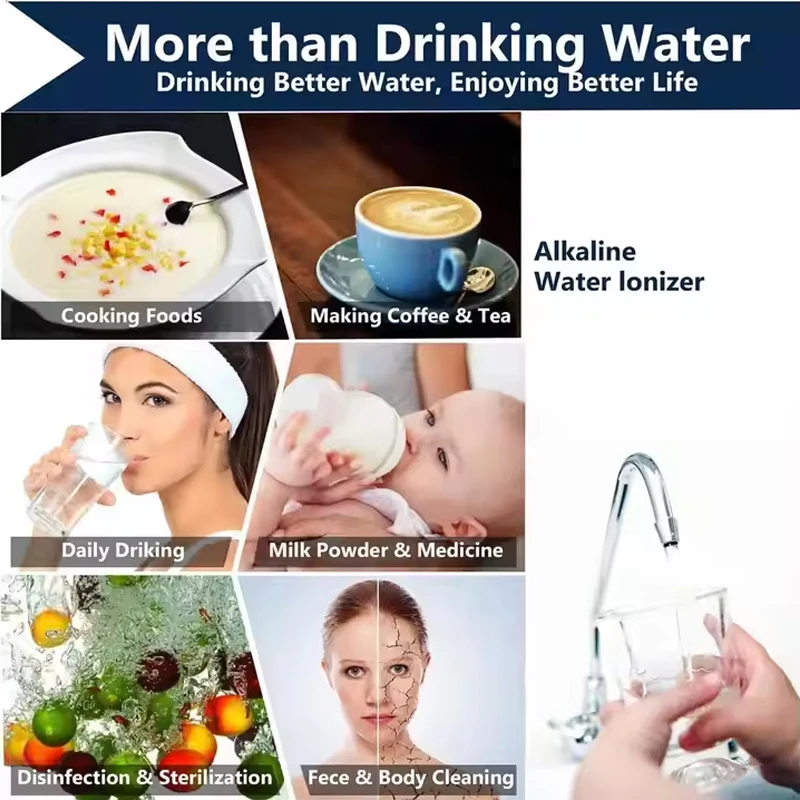 Japan Technology Kangen Alkaline Water Ionizer Purifier PH4.5-10.5 Alkaline Acid Water Filter Hydrogen water generator Machine - Image 5