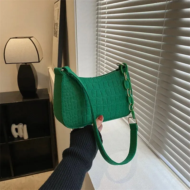 Popular Retro Gentle Temperament Small Square Bag 2024 Autumn Shoulder Handheld Fashion Casual Yankee Underarm Small Square Bag - Image 5