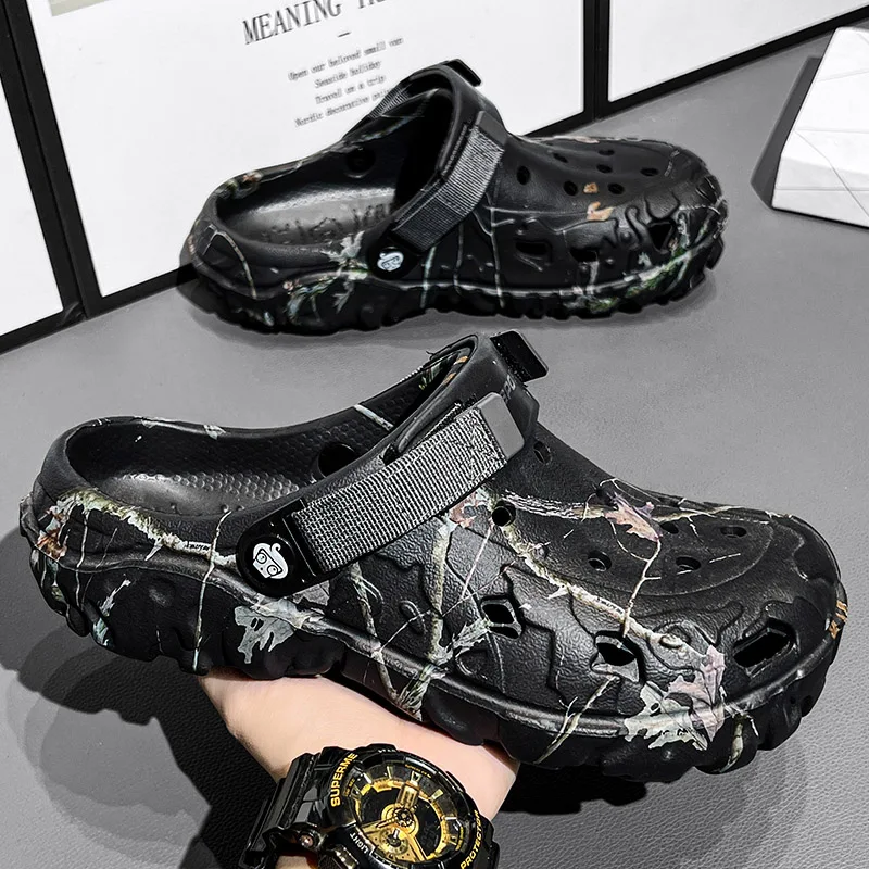 Men Shoes Slippers Men Garden Flat Sandals Platform Sandals Man Summer Sandals 2024 Male Sneakers Outdoor Flip Flops Home Clogs - Image 2