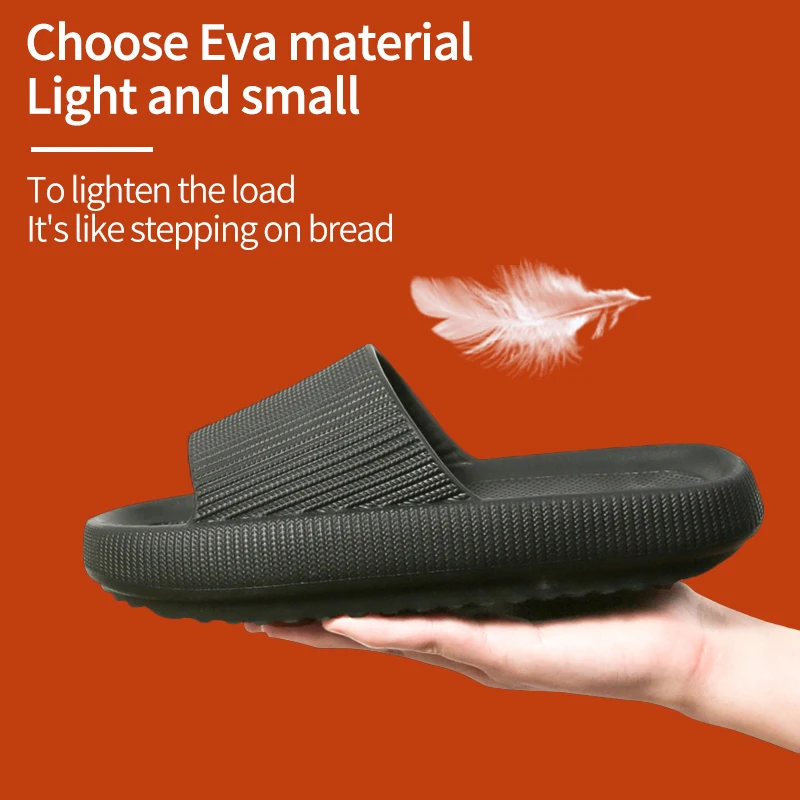 Slippers men wear thick-soled non-slip summer quarters bathroom shower Eva sandals - Image 4