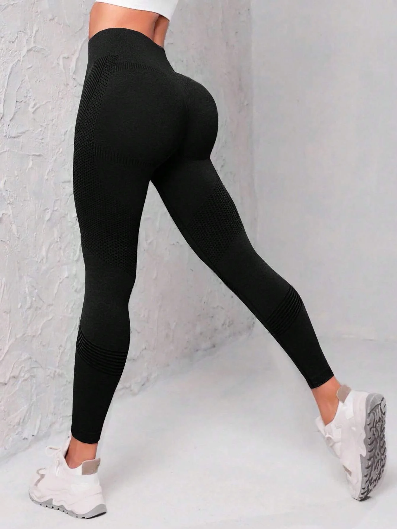 Seamless Wide Waistband Sports Leggings - Image 5
