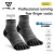 WRELS Coolmax Sports Socks Comfy Elastic Shock-proof Breathable Run Knitted Socks High Performance Athletic Five Toe Socks
