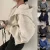 2024 Spring Autumn New Insfleece-lined Versatile Cropped Slims Smooths Silhouette Zip-up Warm Navy Blue Hooded Sweatshirt Women