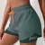 Women’s High Rise Yoga Shorts With Elastic Proximity Control Running Shorts, Fake Two Pieces Pants