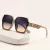 Fashion Square Frame Sunglasses for Women Luxury UV Protection Large Frame All-Match DS-8052-1