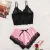 2025 Summer 2 Pcs Women’s New Sexy Lace See-Through Pajamas Black Pink Cute Clothes Comfortable Breathable Suspender Shorts Set