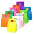 10 pcs Colorful Solid Stripe and Polka Dot Stand-Up Bags with Stickers – 18x9x6cm Favor Gift Packing Treat Bags for Wedding