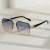 Men’s Metal Sunglasses Square Half Frame Rice Nails Casual Trend Personality Retro Fashion Outdoor Sports Eyeglasses