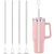 Heavy-Duty Straw Cleaning Brushes for Stanley Tumbler, 6mm & 10mm Straw Cleaning Brush for different straw sizes – 4 Pack