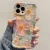 Retro Oil Painting Phone Case For iPhone 13 14 15 16 ProMax 12 11 Luxury Flower Print Shockproof Silicone Cover Artistic Decor