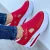 Red Sneakers Women Shoes Woman Tennis Shoes Canvas Shoe Female Casual Shoes Ladies Sport Shoes Platform Sneaker Hollow Out Shoes