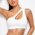 Women Sports Bra Push Up Fitness Bras One Shoulder Shockproof Yoga Bra Black White Yoga Running Bra Sexy Vest