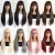 26Inch Colour Wig Long Straight Synthetic Wig for Women Fashion Wig for for Daily Halloween Costume Party Cosplay 